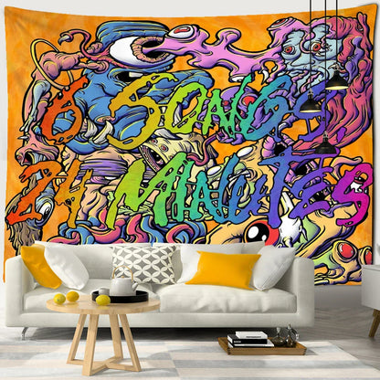 DecorBites™ Kawaii Women Tapestry Anime Girl Illustration Aesthetic Art Hippie Dorm Decor