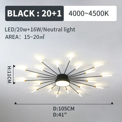 Decorbites™ LED-Feuerwerk-Anhängerlampen – Moderne Kronleuchterbeleuchtung für Wohnzimmer und Schlafzimmer