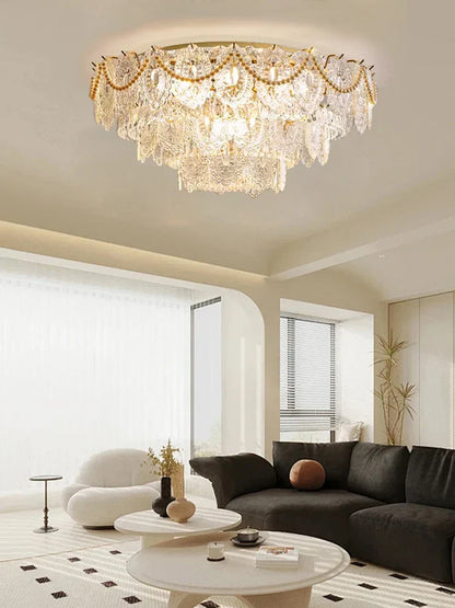 Decorbites™ Gold Perlenanhänger-Kronleuchter – Dekoration für Wohnzimmer & Schlafzimmer