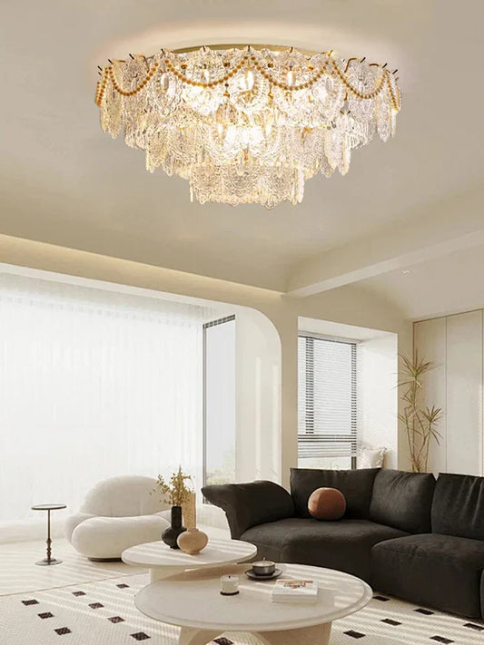 Decorbites™ Gold-Glas-Deckenleuchter - Modernes Vintage-Wohnzimmerbeleuchtung