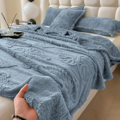 Decorbites™ Luxus-Chiffon-Schmetterlings-Jacquard-Pläd: Weiches & Gemütliches Decke für Sofa oder Bett