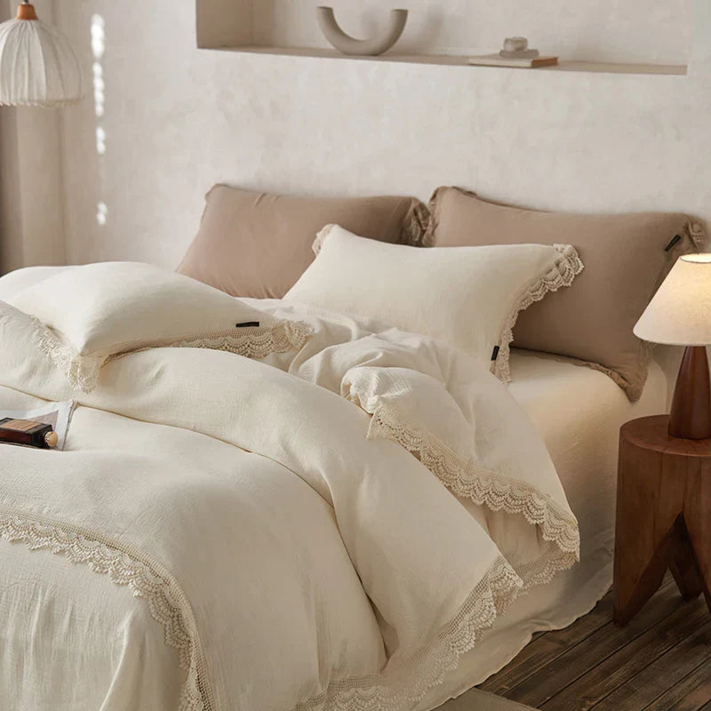 Cotton Lace Bedding Set