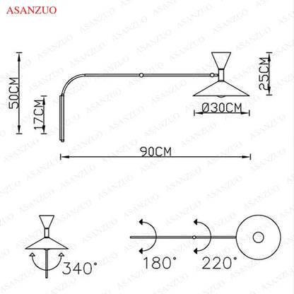 Decorbites™ Amerikanische Retro-Industrielle Wandlampen für Esszimmer, Wohnzimmer, Schlafzimmer, Flur
