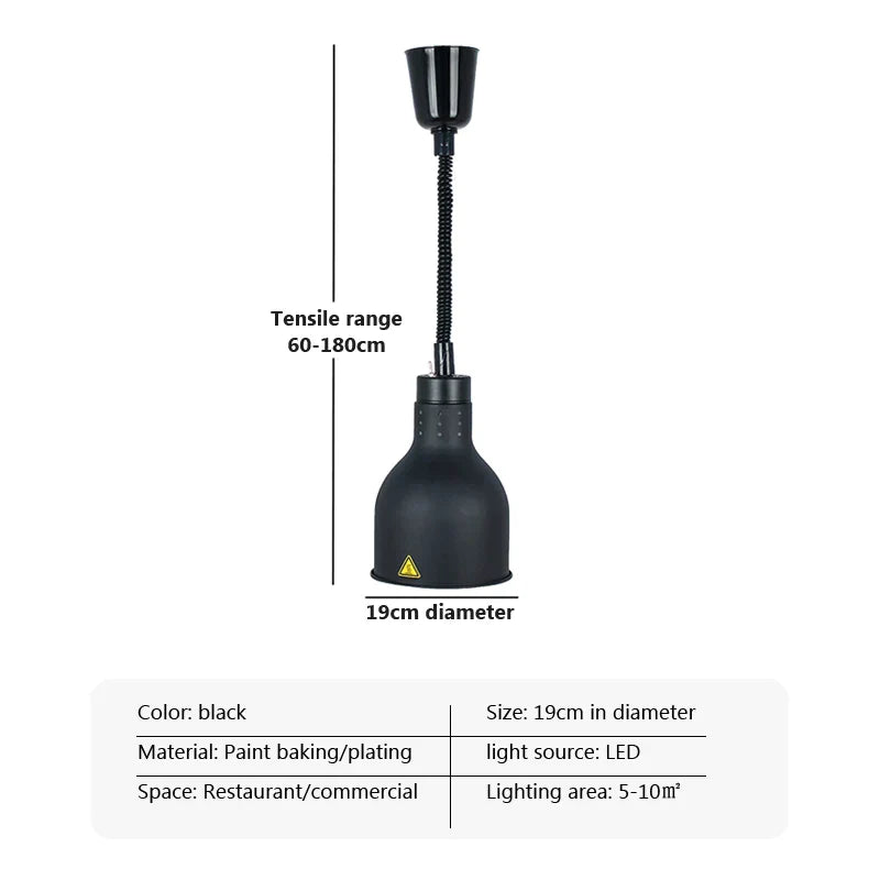 Decorbites™ Elektrische Heizlampe Teleskop-Aufhängung zur Lebensmittelkonservierung für Restaurants