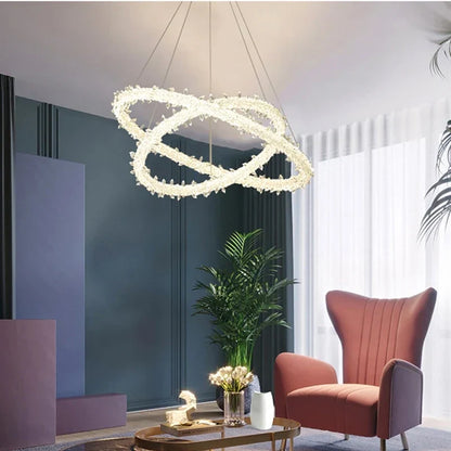 Decorbites™ K9-Kristall-Rundleuchter: Moderne LED-Hängeleuchte für Zuhause, Wohnzimmer, Schlafzimmer, Lobby