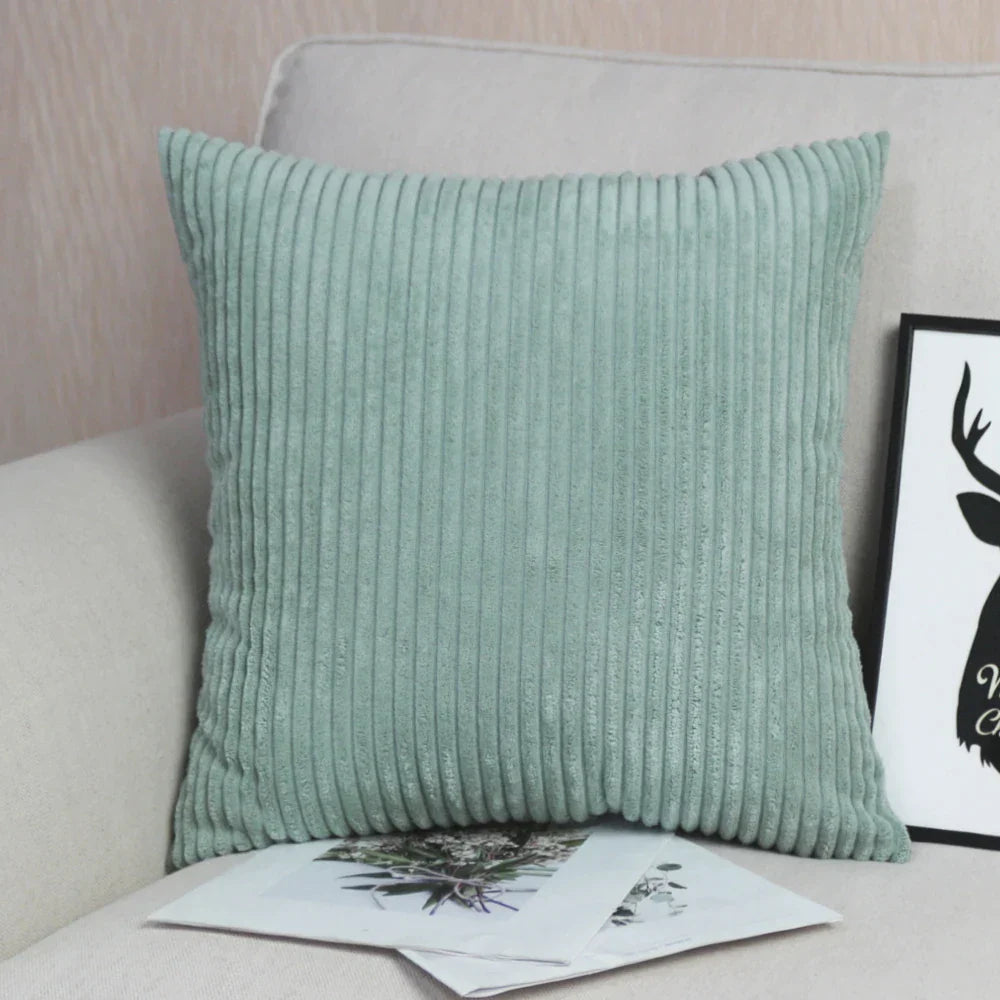 DecorBites™ Corduroy Pillow Cover: Striped Cushion for Sofa Bed - Nordic Home Decor