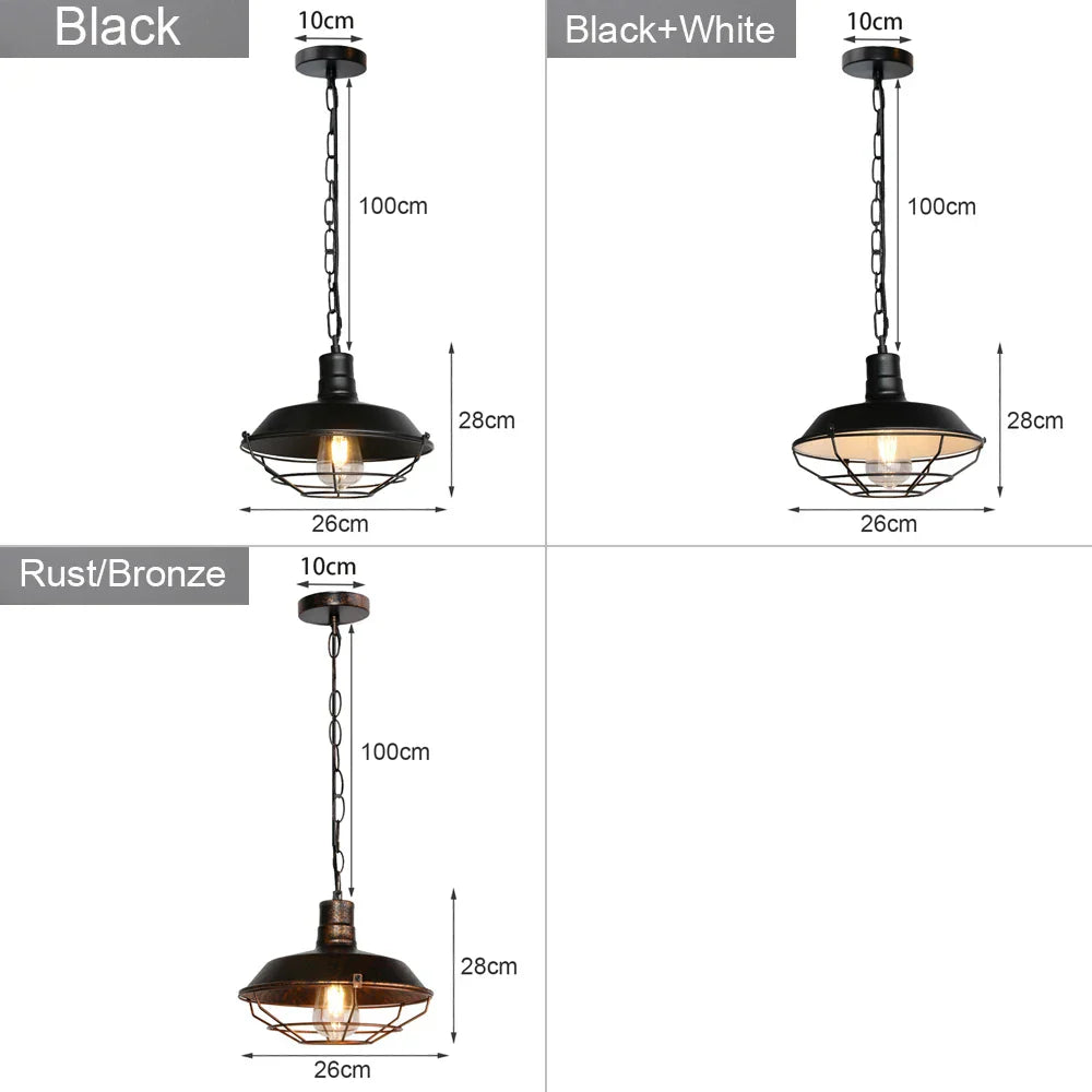 Decorbites™ Industrielle Loft-Hängeleuchte Pendellampe LED Edison Vintage Hängelampe