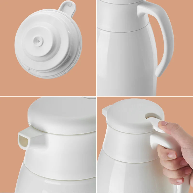 Decorbites™ Glas-Isolierkanne: Große Kapazität Thermosflasche für langanhaltende heiße/kalte Getränke