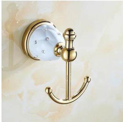 DecorBites™ Bathroom Hardware Set: Toilet Paper, Roll Holder, Brush Holder, Coat Hook