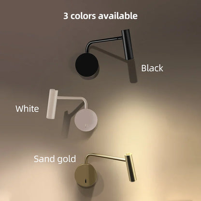 Decorbites™ Gold LED Wandlampen 9W mit Schalter Innenleuchten für Wohnzimmer Schlafzimmer Wandapplikation