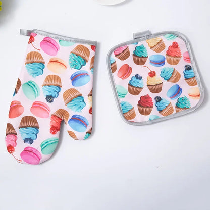Decorbites™ Baumwoll-Küchen-Back-Mikrowellen-Handschuhe für hitzebeständige Back-Ofensicherheit