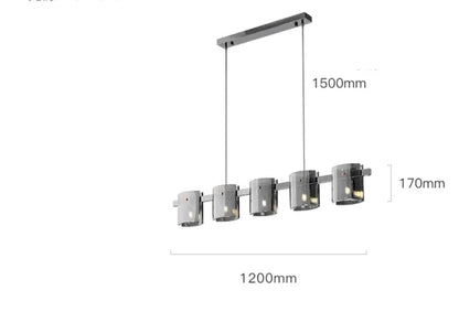 Decorbites™ Elegante Rauchglas-Hängelampe Deckenbeleuchtung für Esszimmer Wohnzimmer Schlafzimmer