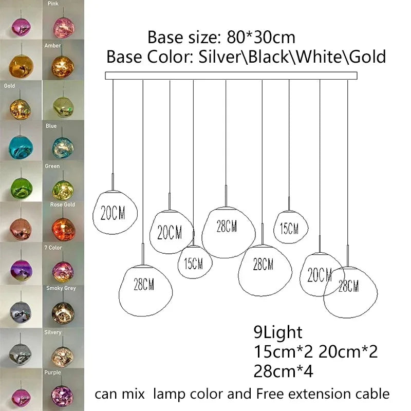 Nordic Lava Acrylic Pendant Light