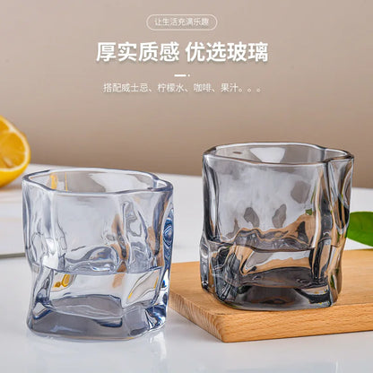 Decorbites™ Eisberg-Glasbecher - 250 ml Klar Unregelmäßige Form Kaffeetasse
