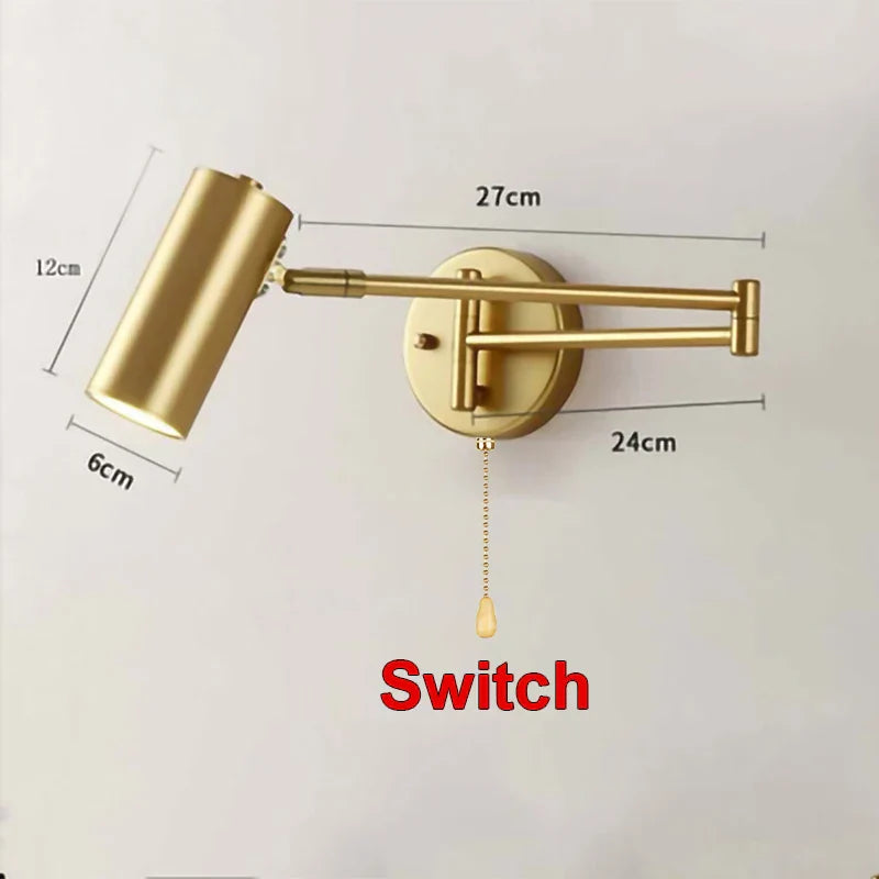 DecorBites™ Adjustable E27 LED Wall Lamp Sconces Indoor Lighting Home Decor Bedroom Fixture