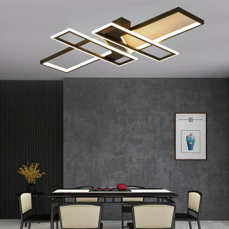 Black Remote LED Chandelier