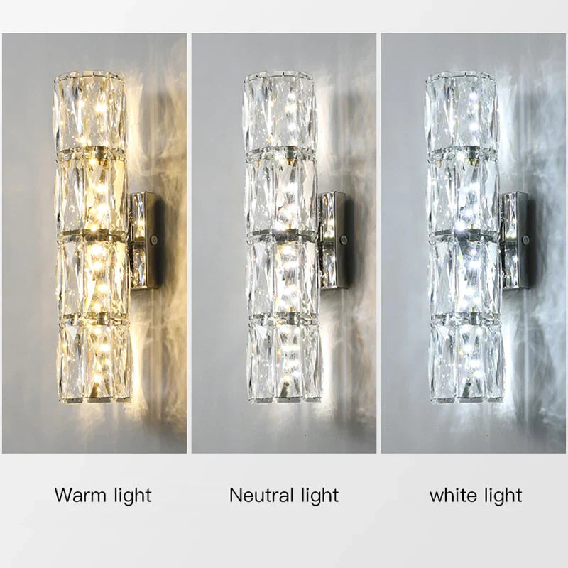 Decorbites™ Kristall-Wandleuchte: Nordisches LED-Luxusdesign, Kunstgold/Chrom für Wohnzimmer, Schlafzimmer