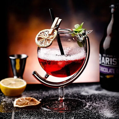 DecorBites™ Globe Shape Wine Glasses Set for Home Bar Parties and Events