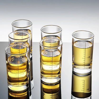 Decorbites™ Glas-Spirituosen-Set - Abgestufte Linie Brandy-Gläser, transparente Spirituosen-Trinkgläser