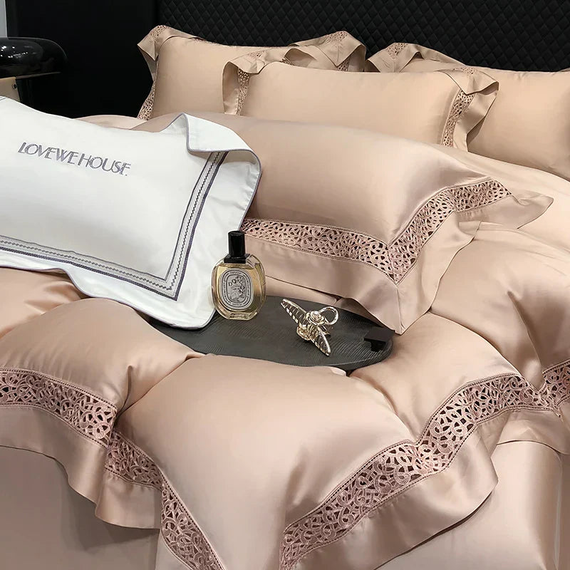 Decorbites™ Eukalyptus-Lyocell 1000TC Luxus-Bettwäsche-Set mit breitem Rand, weich, seidenartig und atmungsaktiv