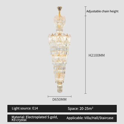 Decorbites™ Kristall-Europäische Lang-Lüster für elegante Wohnzimmer-Dekoration
