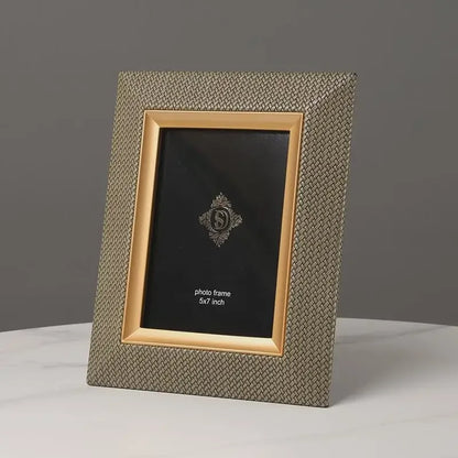 Decorbites™ Leder-Metall-Bildrahmen: Luxus-Dekoration für Büro, Arbeitszimmer und Schlafzimmer & Geschenk