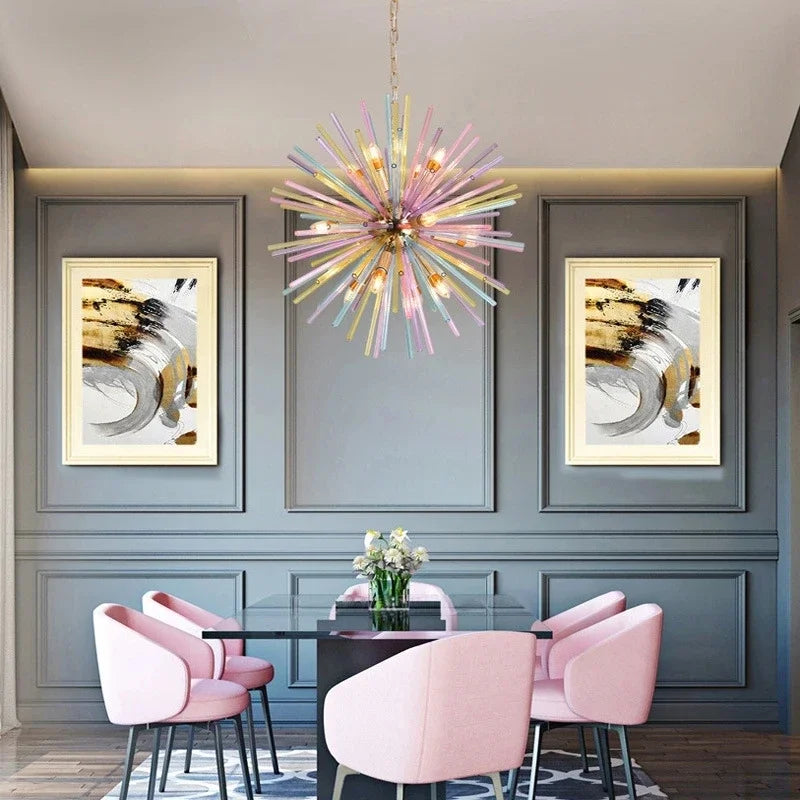 Decorbites™ Dandelion-Lüster: Bunte LED-Hängeleuchte, modernes und personalisiertes Design