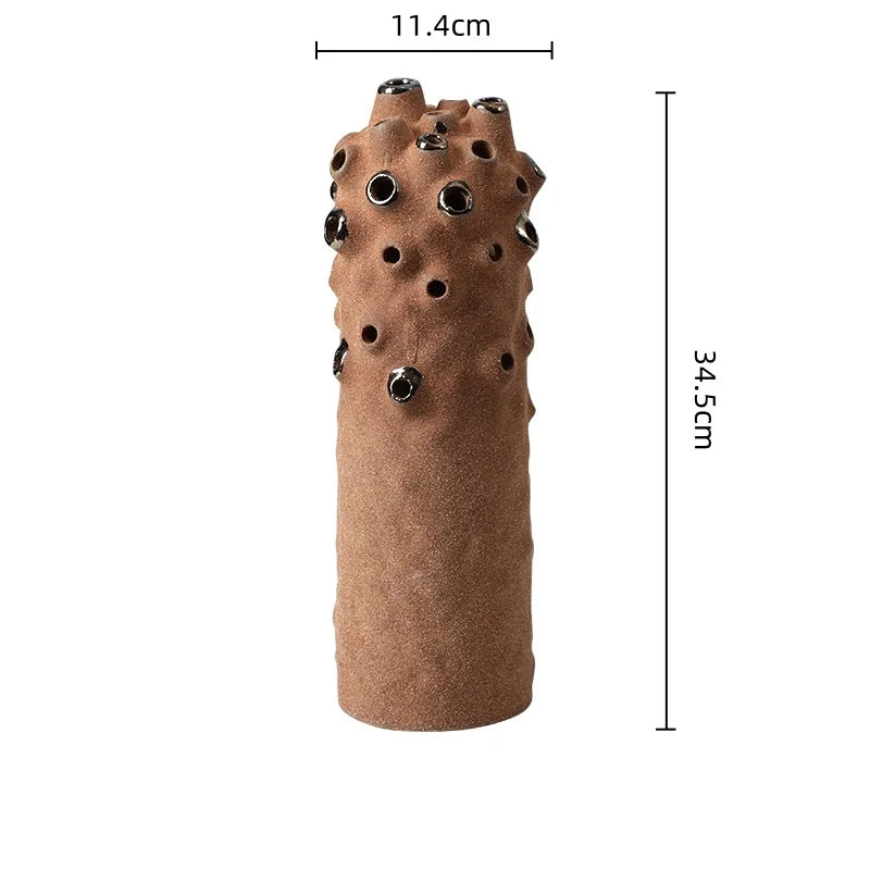 DecorBites™ Coral Ball Ceramic Ornaments: Coarse Pottery Artworks for Stylish Home Décor