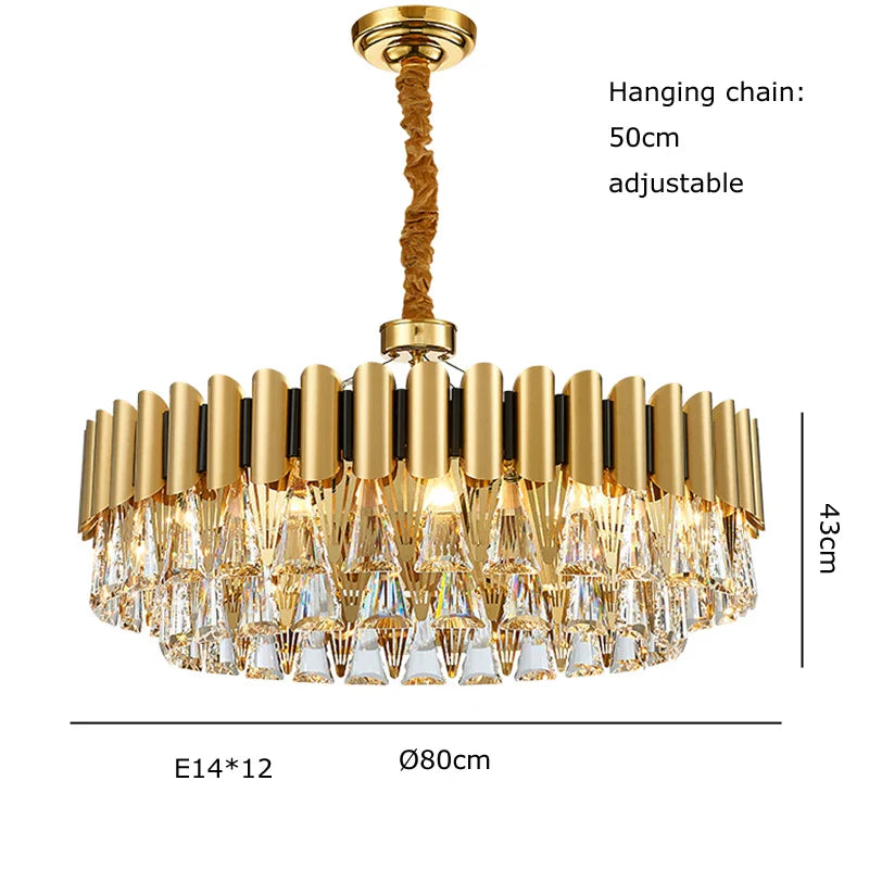 Decorbites™ Gold Kristall-Lüster LED Nordisch Klassisch Wohnzimmer Lamparas