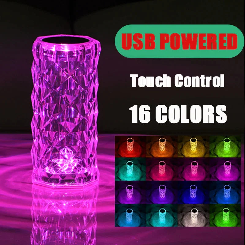 Decorbites™ Kristall-LED-Nachtlicht, USB-aufladbare Umgebungsleuchte für Raumdekoration