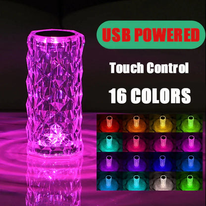 Decorbites™ Kristall-LED-Nachtlicht, USB-aufladbare Umgebungsleuchte für Raumdekoration