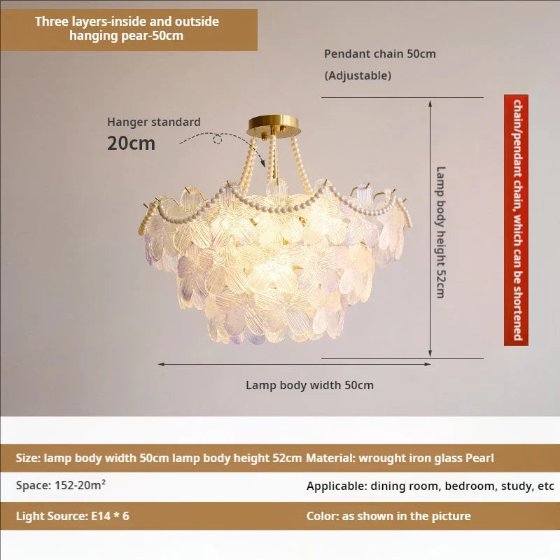 Decorbites™ Blattloser Kristall-Lüster: Moderne französische Beleuchtung für Wohnzimmer und Schlafzimmer