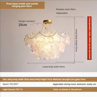 Decorbites™ Blattloser Kristall-Lüster: Moderne französische Beleuchtung für Wohnzimmer und Schlafzimmer