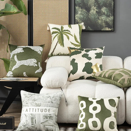 Decorbites™ Bestickter Patchwork-Kissenbezug 45*45 für elegante Wohnzimmer-Dekoration