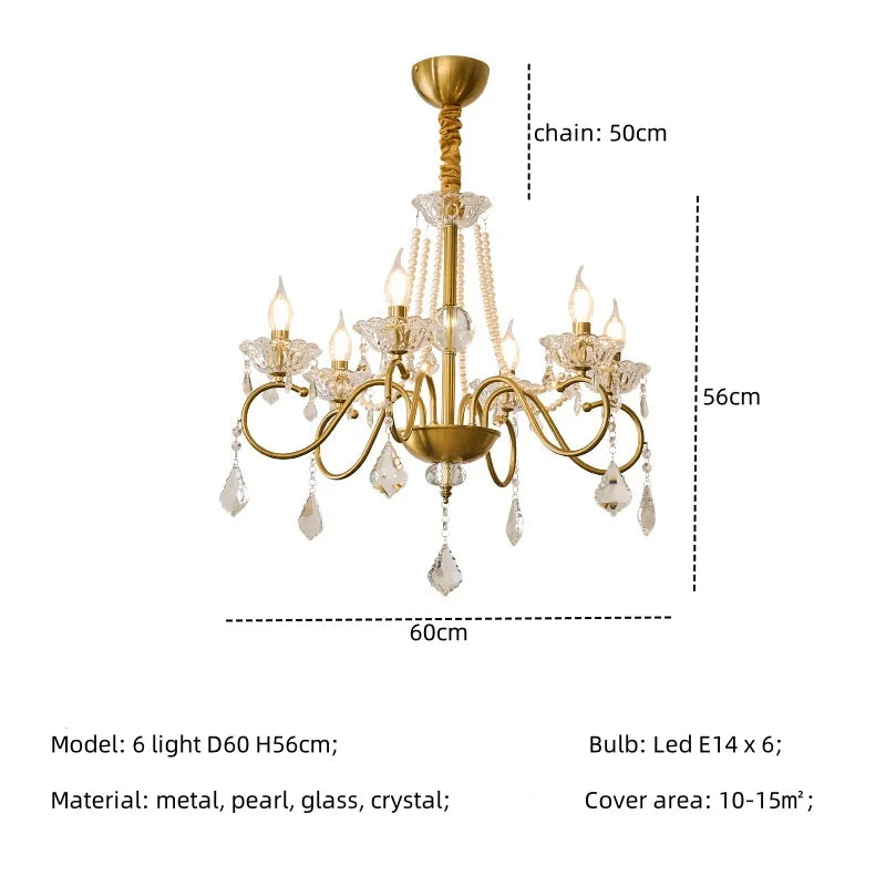 Decorbites™ Kristall-LED-Kronleuchter Wohnzimmer Luxusbeleuchtung E14 Hänge-Lampen