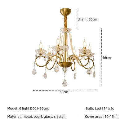 Decorbites™ Kristall-LED-Kronleuchter Wohnzimmer Luxusbeleuchtung E14 Hänge-Lampen