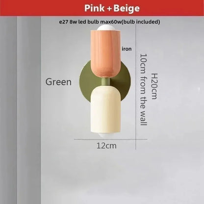 Decorbites™ LED-Wandleuchte Bunte Eisen-Doppelkopf Moderne Nachttischlampe