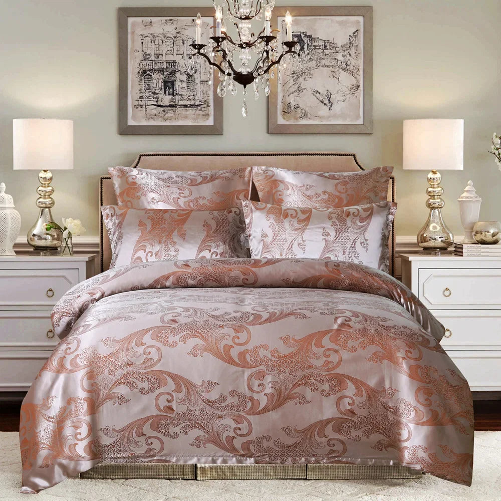 Decorbites™ Jacquard-Luxus-Bettwäsche-Set - King-Size-Daunenbettdecke & Bettdecken - Hochwertige Heimtextilien