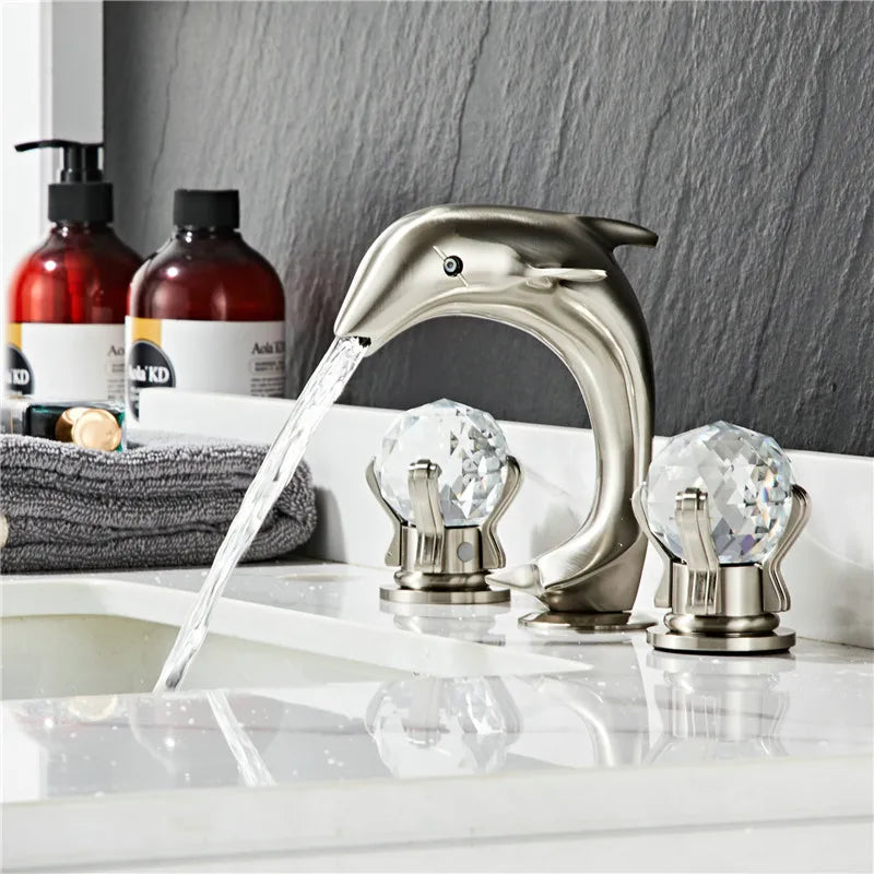 Gold Brass Dolphin Faucet