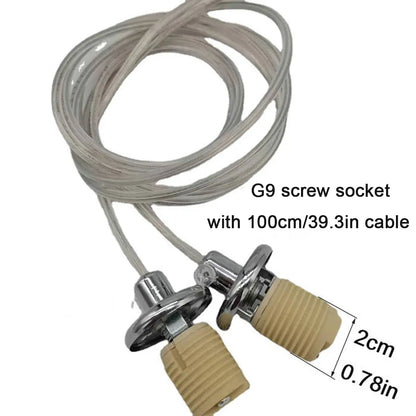 Decorbites™ G9-Keramiklampengewindehalter mit Kabelanschluss - 2 STK