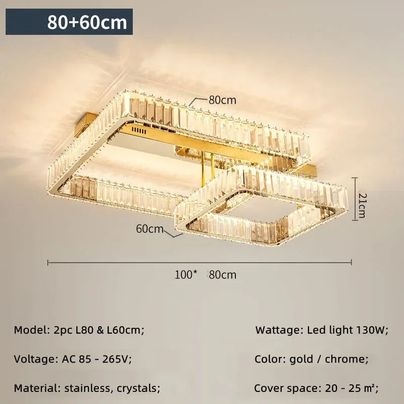 Decorbites™ Kristall dimmbare Deckenleuchte - Luxus-Leuchte für Wohnzimmer und Schlafzimmer