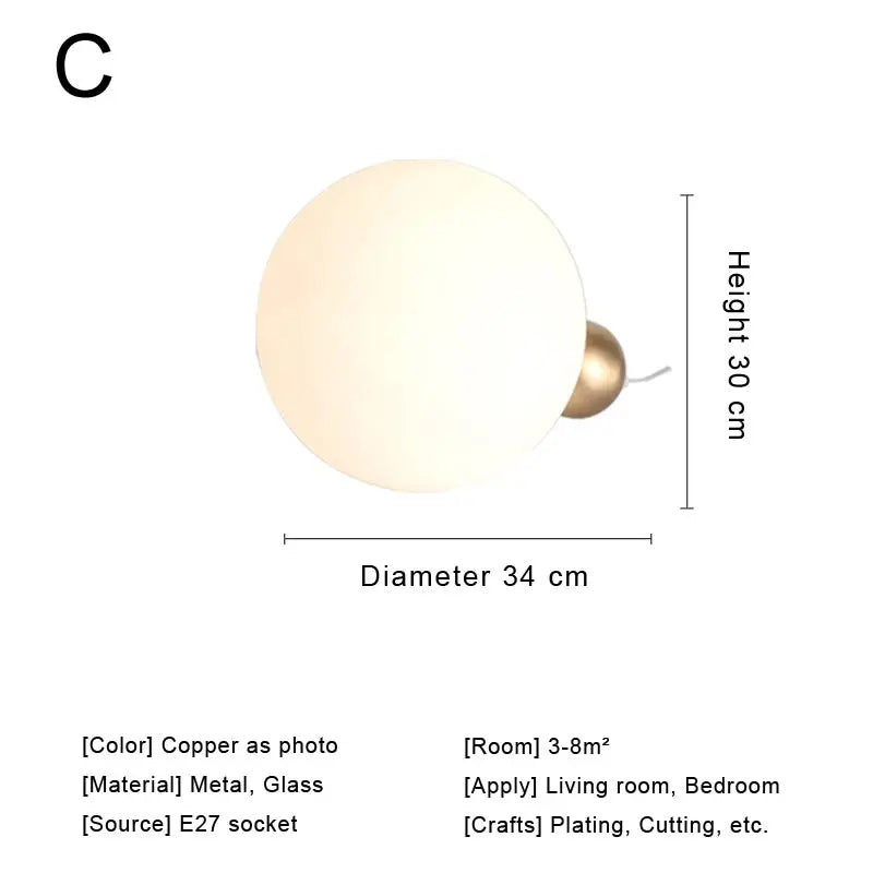 Decorbites™ Glas-Schreibtischlampe: Schlankes nordisches Design, ideal für Schlafzimmer, Wohnzimmer, E27