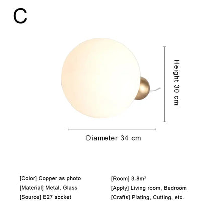 Decorbites™ Glas-Schreibtischlampe: Schlankes nordisches Design, ideal für Schlafzimmer, Wohnzimmer, E27