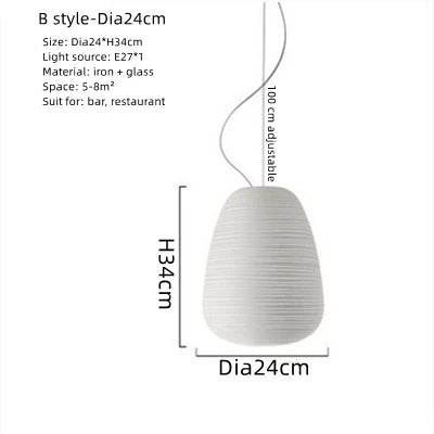 DecorBites™ Glass Cocoon Pendant Light for Kitchen Dining Study Room, LED Hanging Lamp