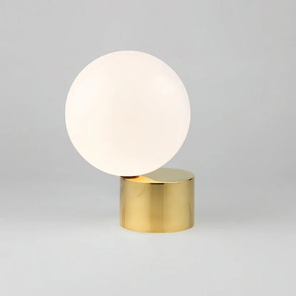 DecorBites™ Glass Circular Table Lamp for Bedroom Study Hotel Modern Decorative Ball Desk Lamp