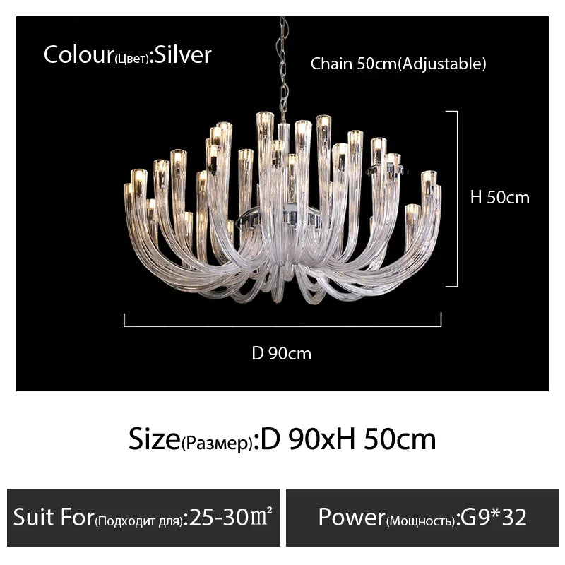 Decorbites™ Glasleuchter LED-Hängeleuchte für Wohnzimmer Schlafzimmer Esszimmer - Kollektion 2024.