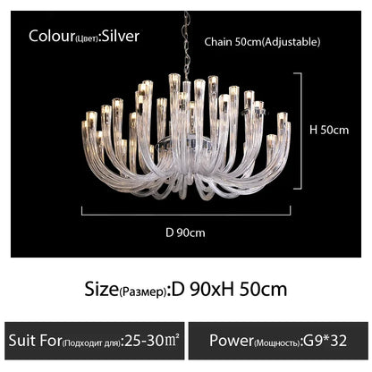 Decorbites™ Glasleuchter LED-Hängeleuchte für Wohnzimmer Schlafzimmer Esszimmer - Kollektion 2024.