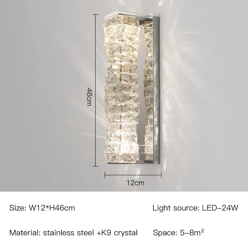 Decorbites™ Kristall-Wandleuchte: Nordisches LED-Luxusdesign, Kunstgold/Chrom für Wohnzimmer, Schlafzimmer