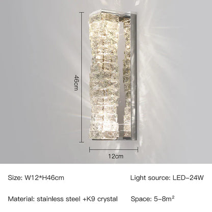 Decorbites™ Kristall-Wandleuchte: Nordisches LED-Luxusdesign, Kunstgold/Chrom für Wohnzimmer, Schlafzimmer