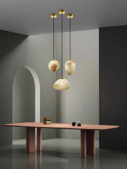 DecorBites™ Geometry Marble LED Chandelier for Living Room Kitchen Island
